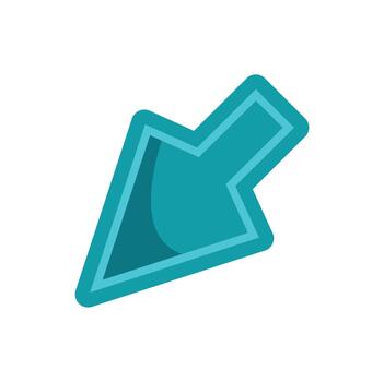 azul puntero flecha icono indicando web dirección vector