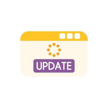 software actualizar cargando en un navegador ventana interfaz vector