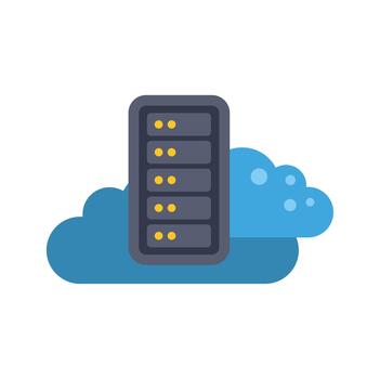 servidor estante Proporcionar nube informática infraestructura y datos almacenamiento vector