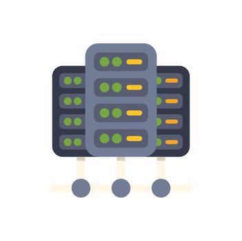 Server racks representing cloud hosting data centers vector