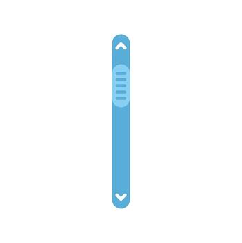 Blue vertical scroll bar user interface element vector