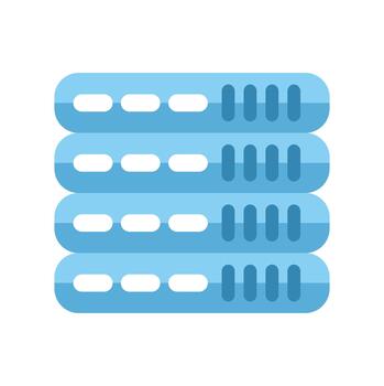 nube servidor estante hospedaje datos almacenamiento informática vector