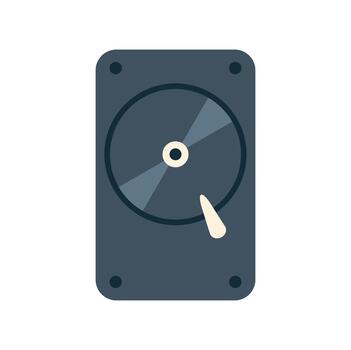 Hard disk storing digital data icon vector