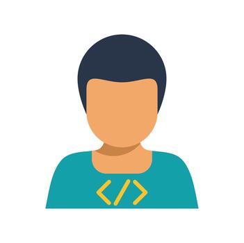 software desarrollador programador codificación web desarrollo avatar icono vector