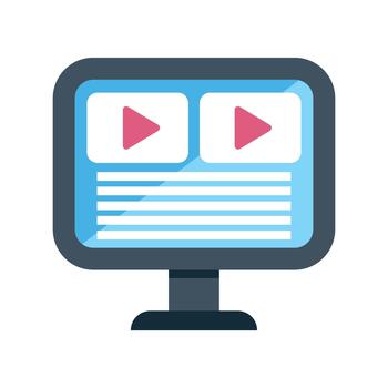 computadora pantalla mostrando contenido interfaz icono vector