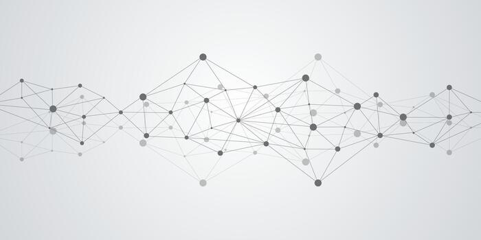 Information technology network background. Data visualization vector