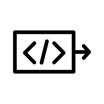 Code Generation ai programming automation software icon vector