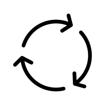 Cycle recycle refresh loop process icon vector