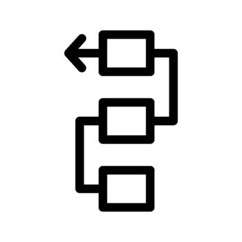 Logic Flow algorithm process system icon vector