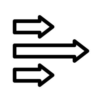 Right Arrow navigation direction pointer icon vector