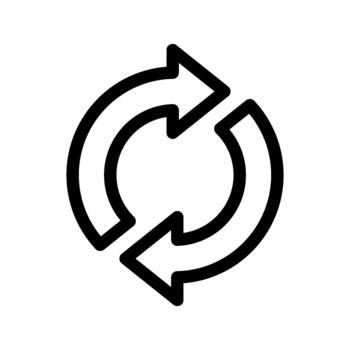 Loop repeat cycle process icon vector