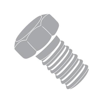 Gray Bolt with Hexagonal Head. vector
