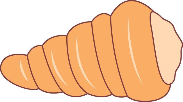 Doodle Shell Bread Illustration vector