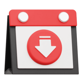 verminderen bureau kalender 3d icoon geïsoleerd Aan transparant achtergrond png