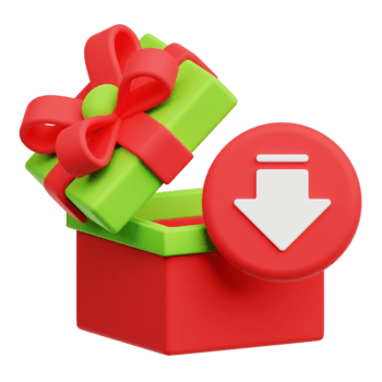 disminución abierto Navidad regalo caja 3d icono aislado en transparente antecedentes png