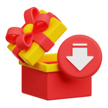 verringern öffnen Geschenk Box 3d Symbol isoliert auf transparent Hintergrund png