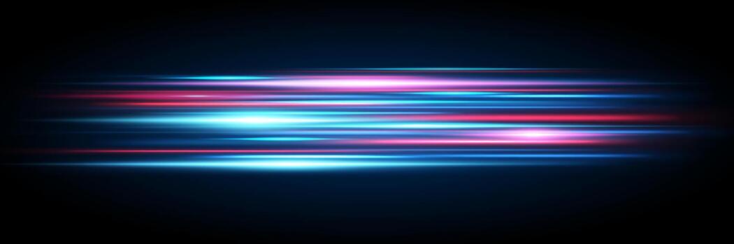 Blue Motion Light Line Effect vector