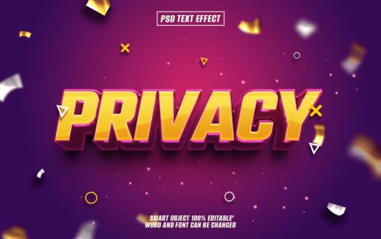 intimidad texto efecto psd