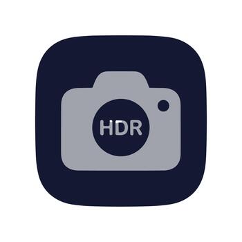 plano cuadrado cámara hdr modo ajuste solicitud interfaz icono vector