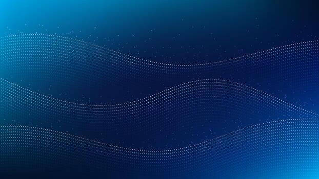 Abstract deep data technology background with dot wave pattern symbolizing advanced data analytics, big data flow, artificial intelligence processing, data mining, deep information access vector