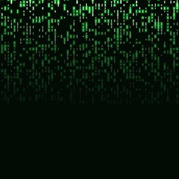 verde matriz digital lluvia antecedentes brillante binario código que cae modelo vector
