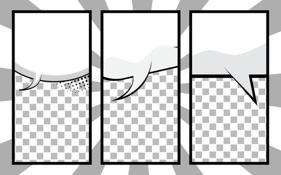 Comic panel background vector