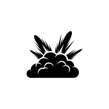 Explosion cloud burst comic effect icon. vector