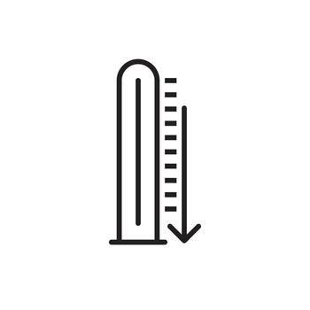 Temperature Decrease Icon Sign Symbol vector