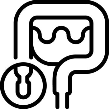 appendix line icon vector