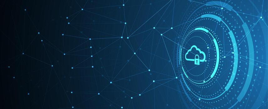 cloud computing technology and cloud computing concept background vector