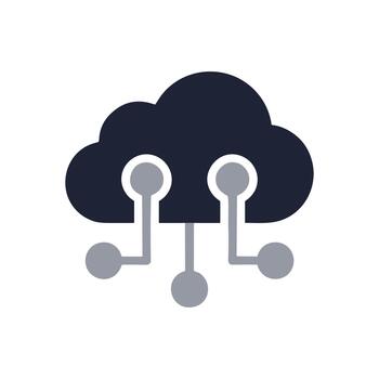 Modern Flat Cloud Computing Technology Connection Network Icon Element vector