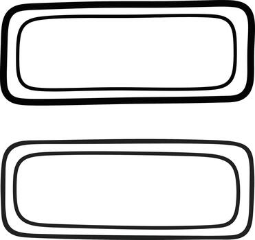 Two rectangular empty text boxes on white background vector