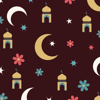 eid mosque pattern vector