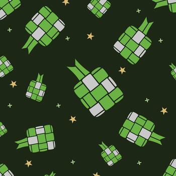eid green pattern vector