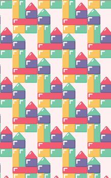 Rectangle and triangle brick pattern block background vector