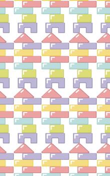 Rectangle and triangle bricks pattern block background vector