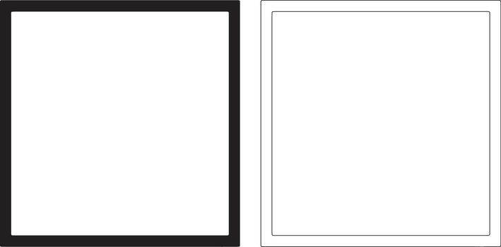 Two rectangular frames with different borders rectangles vector