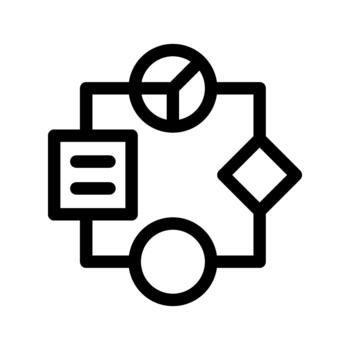 Algorhitm coding programming logic icon vector