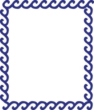 Wave Border Frame Seamless Pattern vector