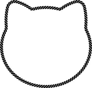 sólido cuerda gato marco vector