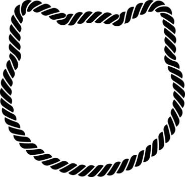 negrita sólido cuerda gato marco vector