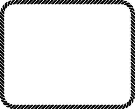 sólido cuerda horizontal rectángulo marco vector