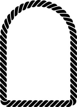 Bold solid rope window frame vector