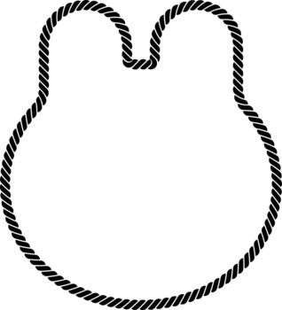 sólido cuerda Conejo marco vector