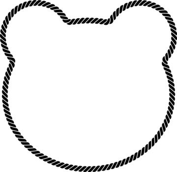 sólido cuerda oso marco vector