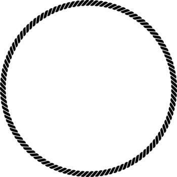 Solid rope circle frame vector