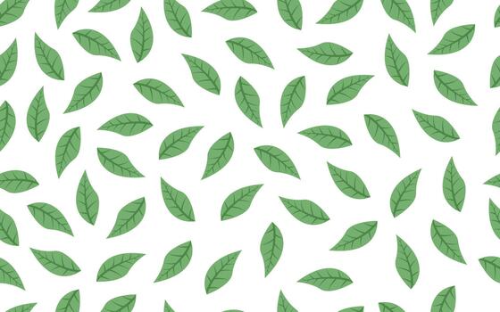 Simple Flat Leaf Seamless Pattern vector
