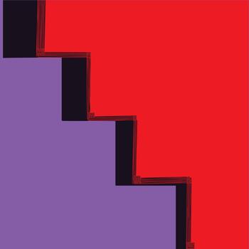 Red Block Abstract Pattern vector