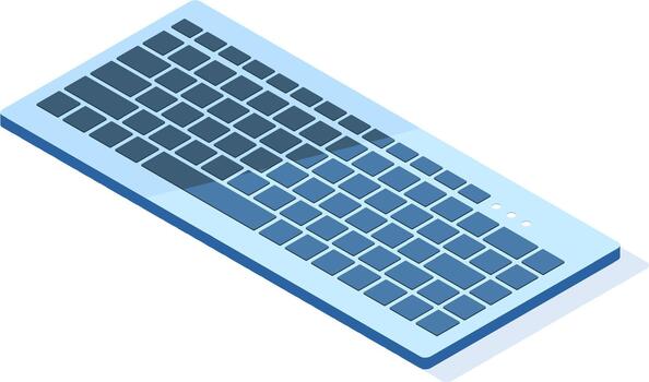 Computer keyboard representing digital data entry technology vector
