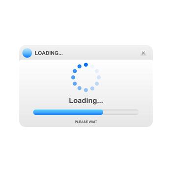 Loading Progress Window Interface. illustration. vector